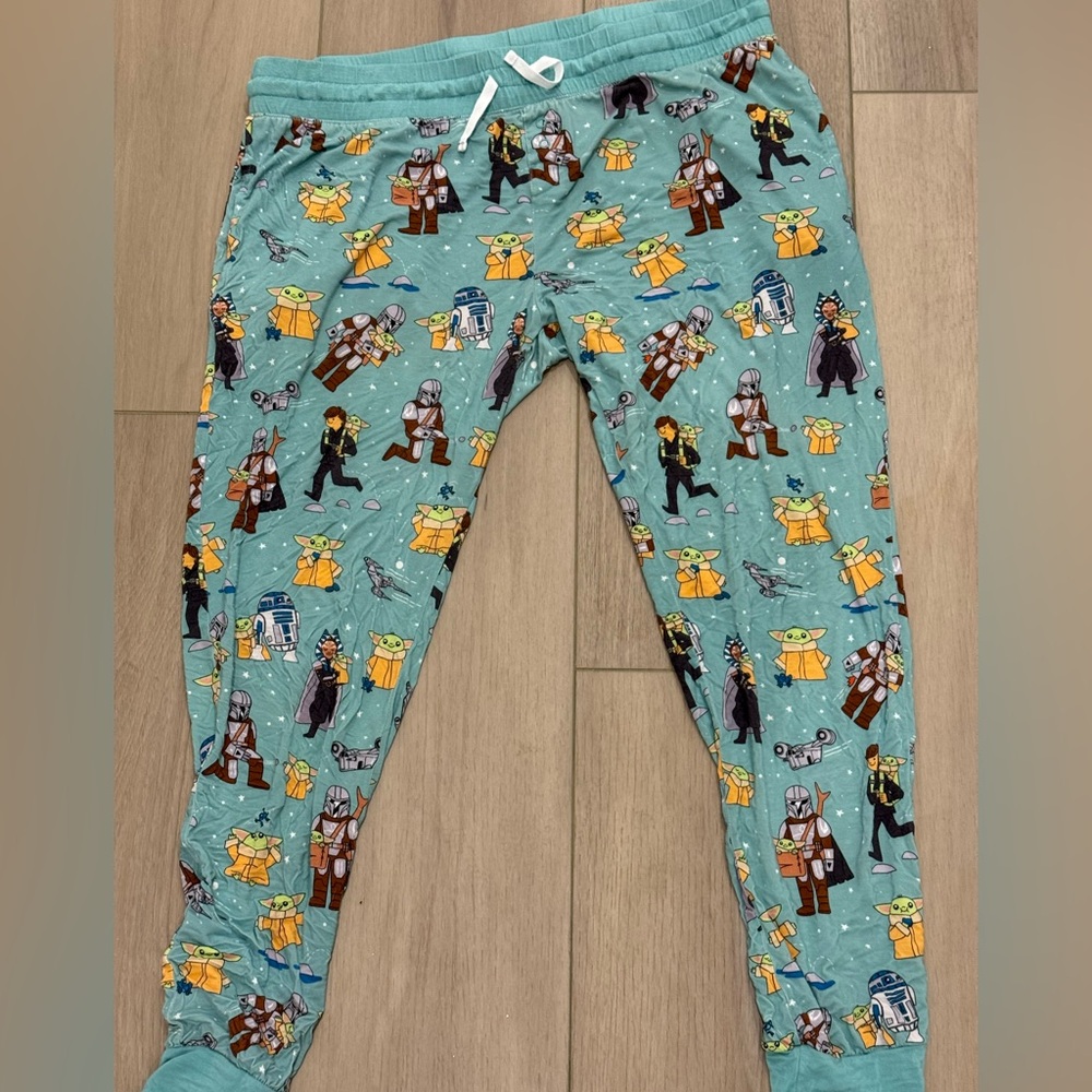 Little Sleepies Star Wars Jogger Pants - Teal and White
